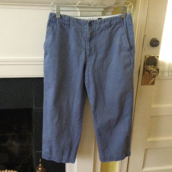 Vintage Y2K GAP Capris Cropped Pants Cotton Blue - Sz 4 - Picture 3 of 15